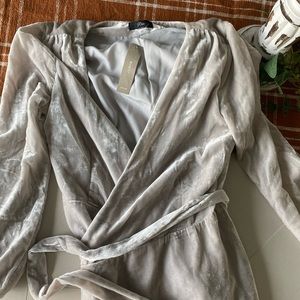 J crew silver velvet dress NWT
